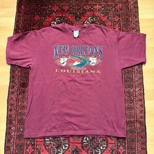 Vintage 90s New Orleans Louisiana Single Stitch Graphic T-Shirt Men’s Large